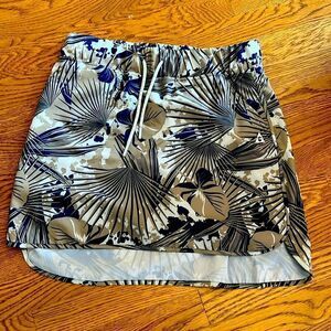Gerry Weber Blue and Tan Patterned Skort
